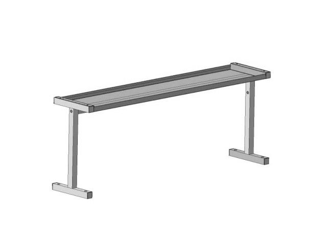 Полка для стола нижняя 1175x250x450 мм, белый металл СТ БМ